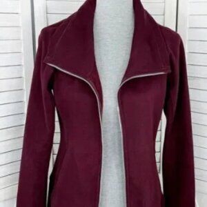 Lululemon Radiant Jacket II Burgundy Size 8 Fleece Full Zip W4BGCS